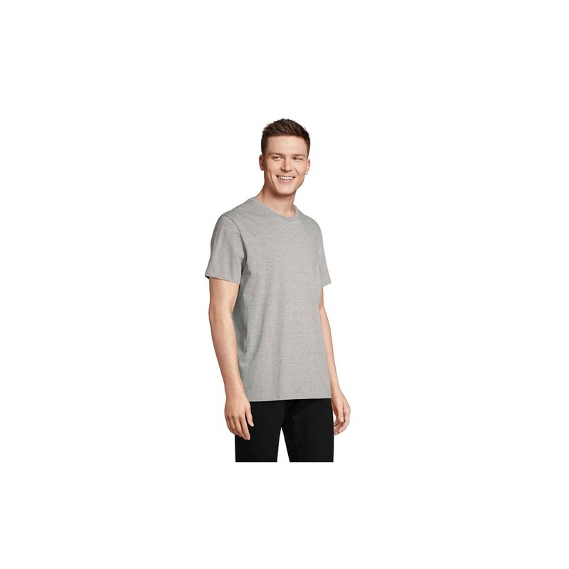 T-Shirt bio personnalisé pas cher - idéal pour votre marque - LEGEND Taille textile : 3XL Couleurs : gris chiné impression haute