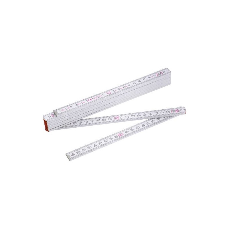 Mètre pliant  et précis de 2 m personnalisé Stabila Pro pas cher Matières : bois Couleurs : blanc