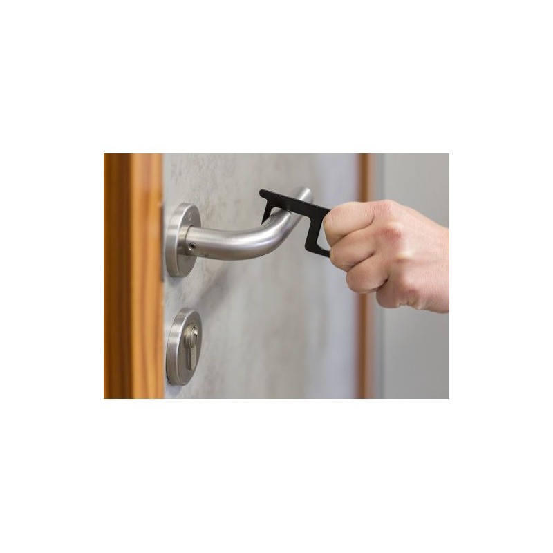 Ouvre-porte multifonction en cuivre  Finnegan Matières : métal Couleurs : noir impression haute définition