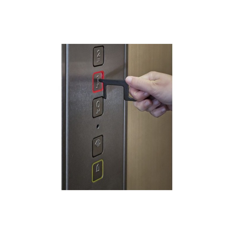 Ouvre-porte multifonction en cuivre  Finnegan Matières : métal Couleurs : noir objet promotionnel éco-responsable