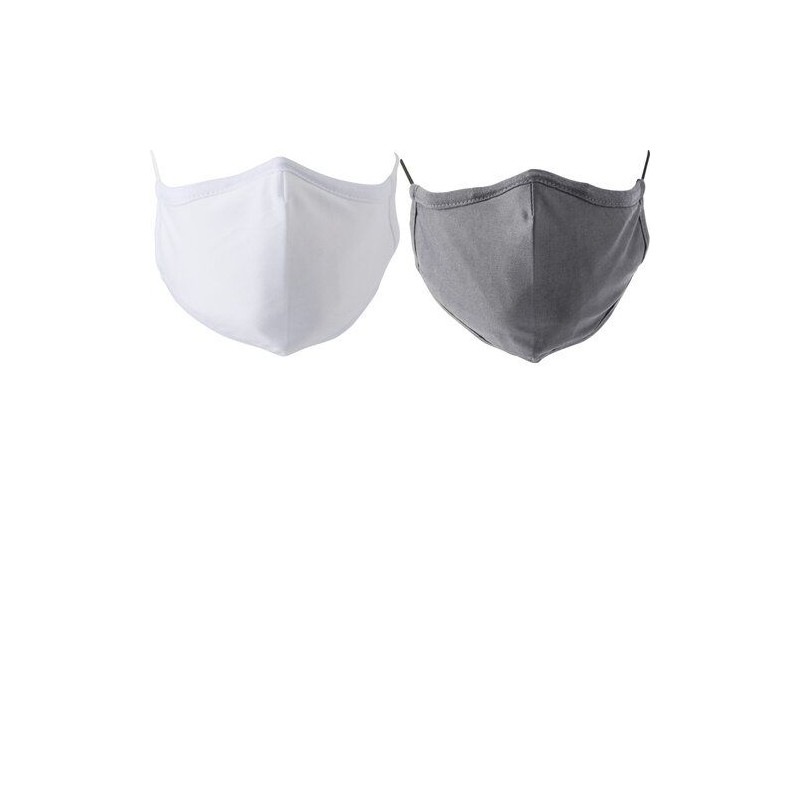 Masque réutilisable en coton et polyester Riyan Matières : coton Couleurs : blanc cadeau entreprise pas cher