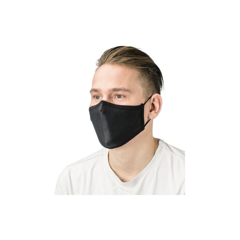 Masque réutilisable en coton et polyester Riyan Matières : coton Couleurs : blanc personnalisation rapide en France