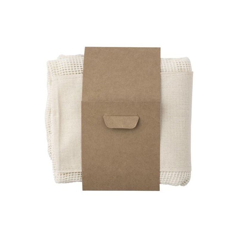 Set de 3 sacs en coton s - Adele | Objets publicitaires Matières : coton Couleurs : kaki personnalisable avec votre logo