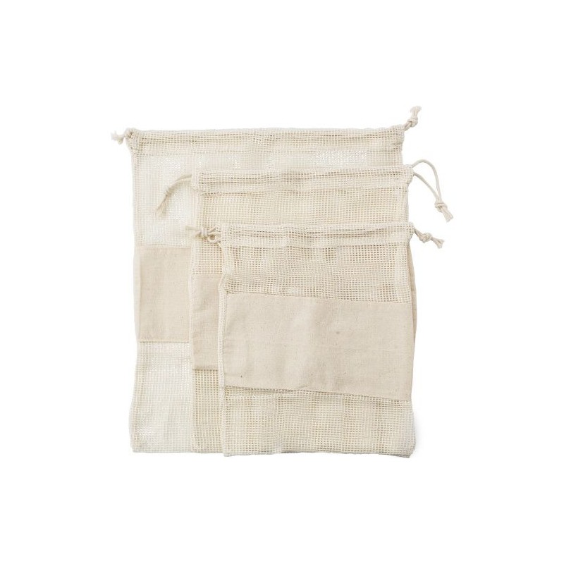Set de 3 sacs filets en coton Adele