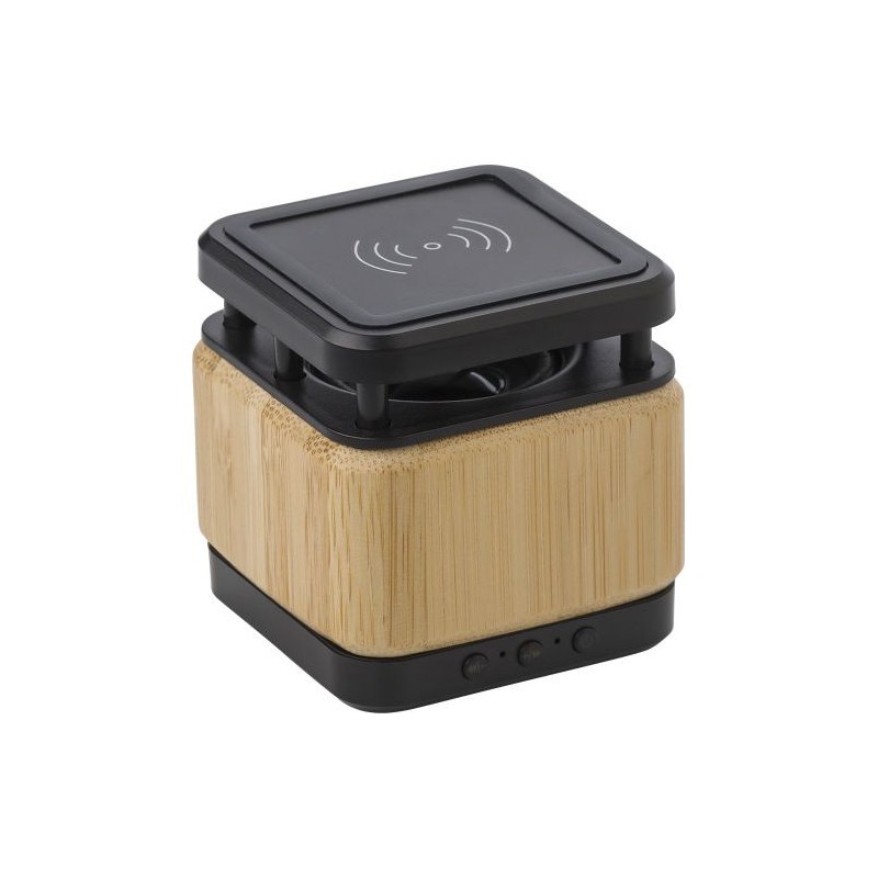 Enceinte et Chargeur à Induction en Bambou Nova