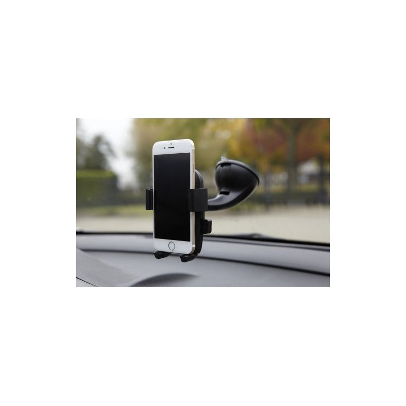 Support de téléphone personnalisé pratique idéal pour voiture - Laurine Matières : plastique Couleurs : noir accessoire événemen