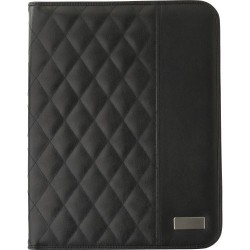 Conférencier A4 Personnalisé en PU Gitta - Objet Publicitaire Matières : polyester Couleurs : noir cadeau entreprise pas cher