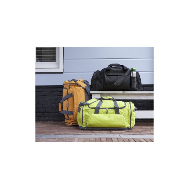 Sac de sport personnalisé en polyester - Ricardo, pratique pour vos activités Matières : polyester Couleurs : noir livraison exp