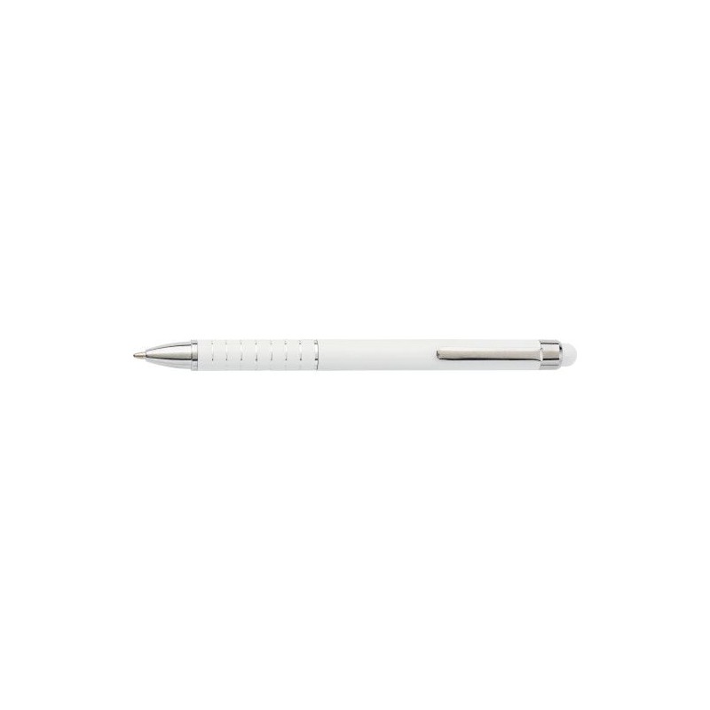 Stylo bille en aluminium personnalisé twist Oliver Matières : caoutchouc Couleurs : blanc