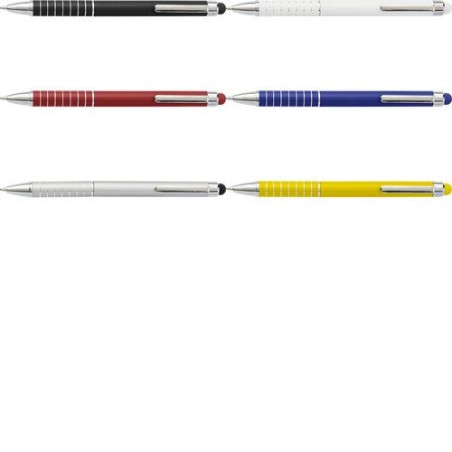 Stylo bille en aluminium personnalisé twist Oliver Matières : caoutchouc Couleurs : blanc personnalisation sur mesure
