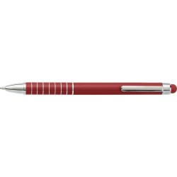 Stylo bille en aluminium personnalisé twist Oliver Matières : caoutchouc Couleurs : blanc objet promotionnel éco-responsable