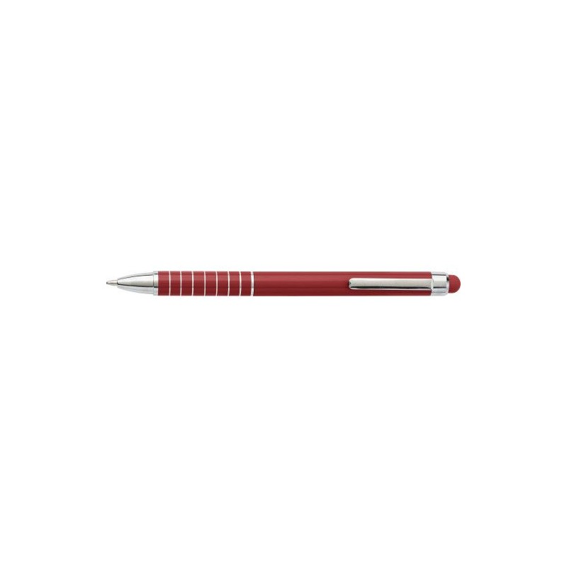 Stylo bille en aluminium personnalisé twist Oliver Matières : caoutchouc Couleurs : blanc objet promotionnel éco-responsable