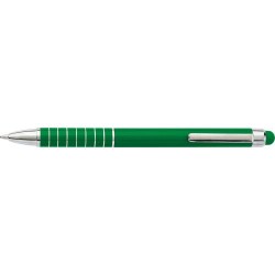 Stylo bille en aluminium personnalisé twist Oliver Matières : caoutchouc Couleurs : vert impression haute définition