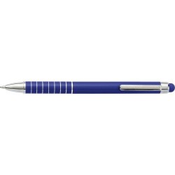 Stylo bille en aluminium personnalisé twist Oliver Matières : caoutchouc Couleurs : bleu cobalt livraison express 24h 48h