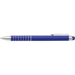 Stylo bille en aluminium personnalisé twist Oliver Matières : caoutchouc Couleurs : bleu cobalt cadeau client original