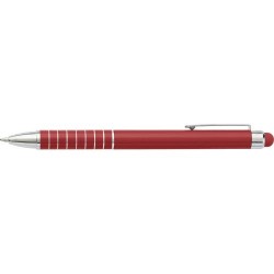 Stylo bille en aluminium personnalisé twist Oliver Matières : caoutchouc Couleurs : rouge personnalisation rapide en France