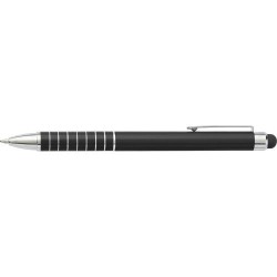 Stylo bille en aluminium personnalisé twist Oliver Matières : caoutchouc Couleurs : noir goodies entreprise design