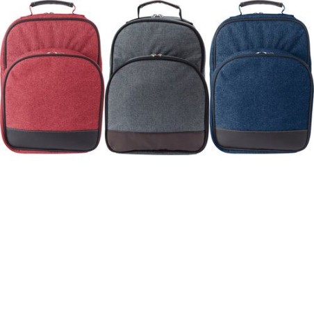 Sac à dos isotherme et personnalisable en polycanvas pour pique-nique Jolie Matières : toile Couleurs : bleu goodies publicitair
