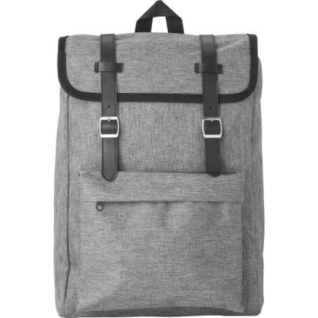 Sac à dos personnalisé en polyester pour sport et loisirs - Genevieve Matières : polyester Couleurs : gris