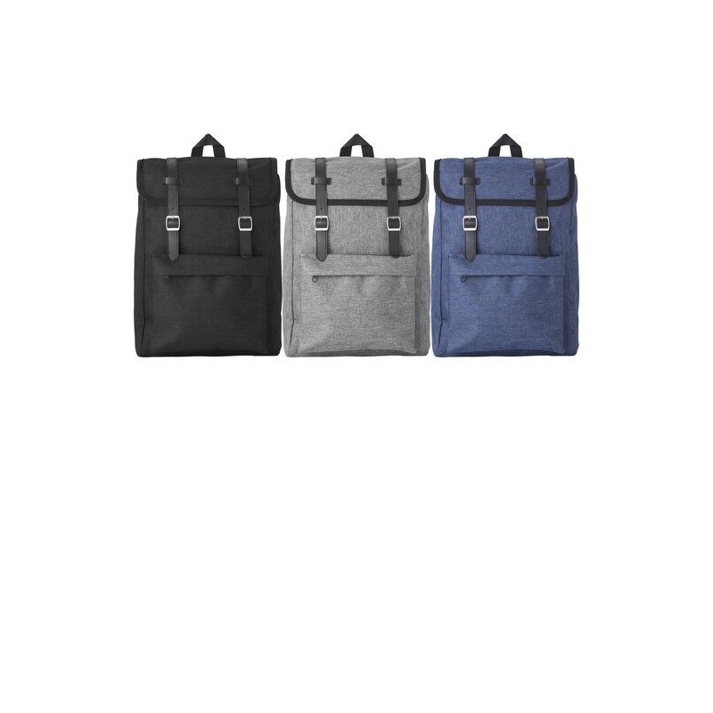 Sac à dos personnalisé en polyester pour sport et loisirs - Genevieve Matières : polyester Couleurs : gris marquage laser ultra 