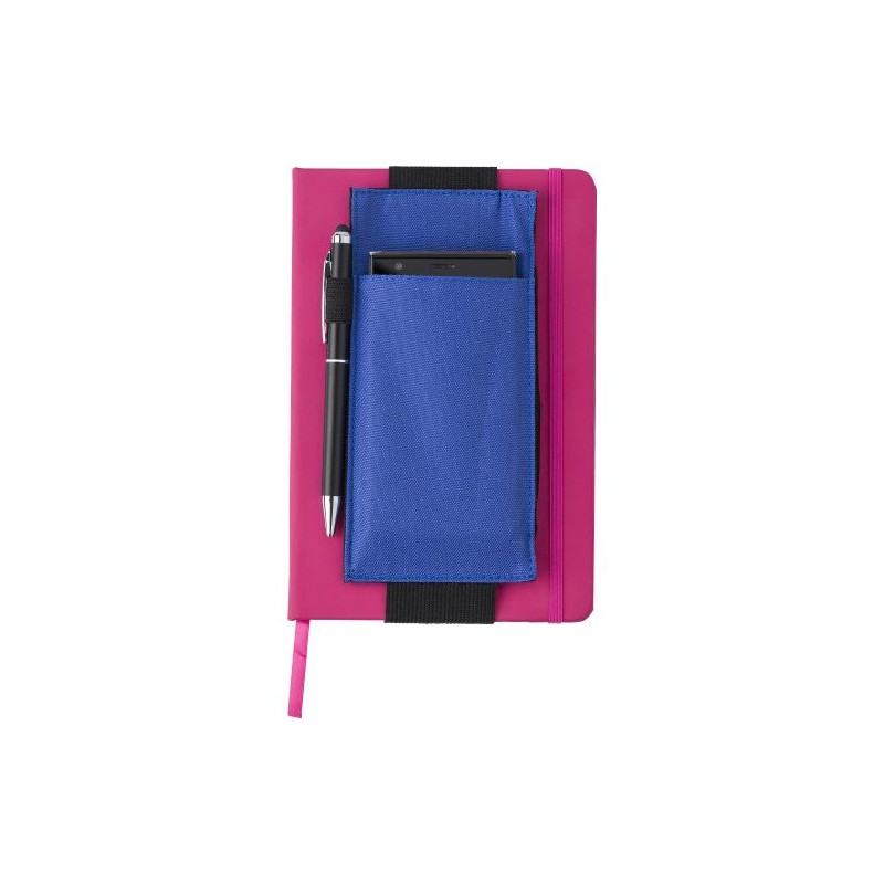 Etui zippé personnalisé et élégant adaptable sur carnet Dallas Couleurs : bleu cobalt cadeau client original