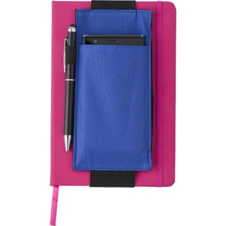 Etui zippé personnalisé et élégant adaptable sur carnet Dallas Couleurs : bleu cobalt cadeau client original