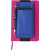Etui zippé personnalisé et élégant adaptable sur carnet Dallas Couleurs : rouge impression logo haute qualité