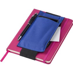 Etui zippé personnalisé et élégant adaptable sur carnet Dallas Couleurs : rouge marquage couleur éclatante