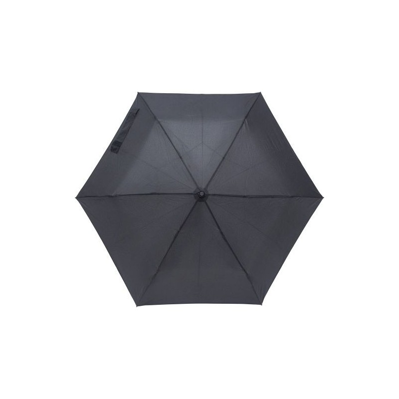 Parapluie pliable personnalisé élégant - Allegra Matières : pongée Couleurs : noir personnalisable avec votre logo