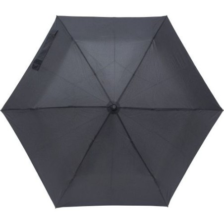 Parapluie pliable personnalisé élégant - Allegra Matières : pongée Couleurs : noir personnalisable avec votre logo
