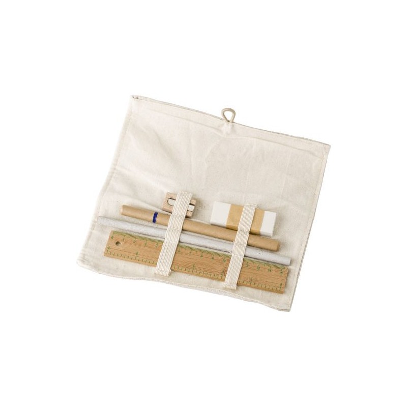 Set Écolier Personnalisable Éco-responsable - Idéal pour Entreprises Shai Matières : bois Couleurs : kaki goodies publicitaire é