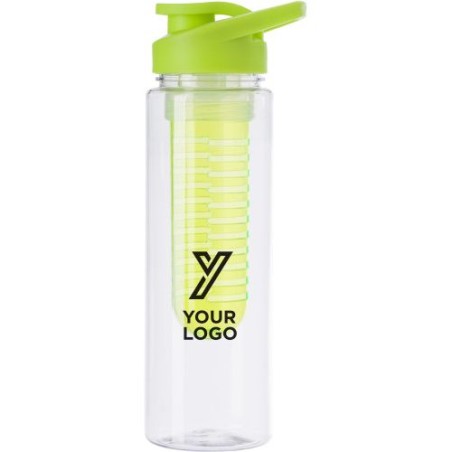 Gourde  de 700 ml en plastique Tritan personnalisable Jillian Matières : plastique Couleurs : vert citron impression logo haute 