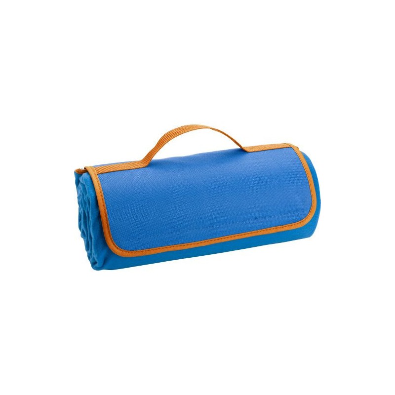Nappe de pique-nique personnalisée en polyester - Danielle Matières : éponge Couleurs : bleu clair marquage laser ultra précis
