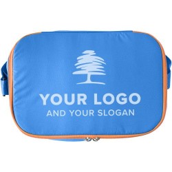 Sac isotherme auto-gonflable personnalisé 12L de confort pas cher Aleah Matières : polyester Couleurs : bleu clair impression ha