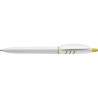 Stylo à bille publicitaire personnalisable en plastique Matières : nickel Couleurs : blanc