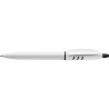 Stylo à bille publicitaire personnalisable en plastique Matières : nickel Couleurs : blanc impression haute définition