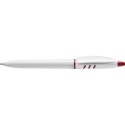 Stylo à bille publicitaire personnalisable en plastique Matières : nickel Couleurs : blanc livraison express 24h 48h