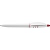Stylo à bille publicitaire personnalisable en plastique Matières : nickel Couleurs : blanc livraison express 24h 48h