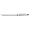 Stylo à bille publicitaire personnalisable en plastique Matières : nickel Couleurs : blanc goodies publicitaire événementiel