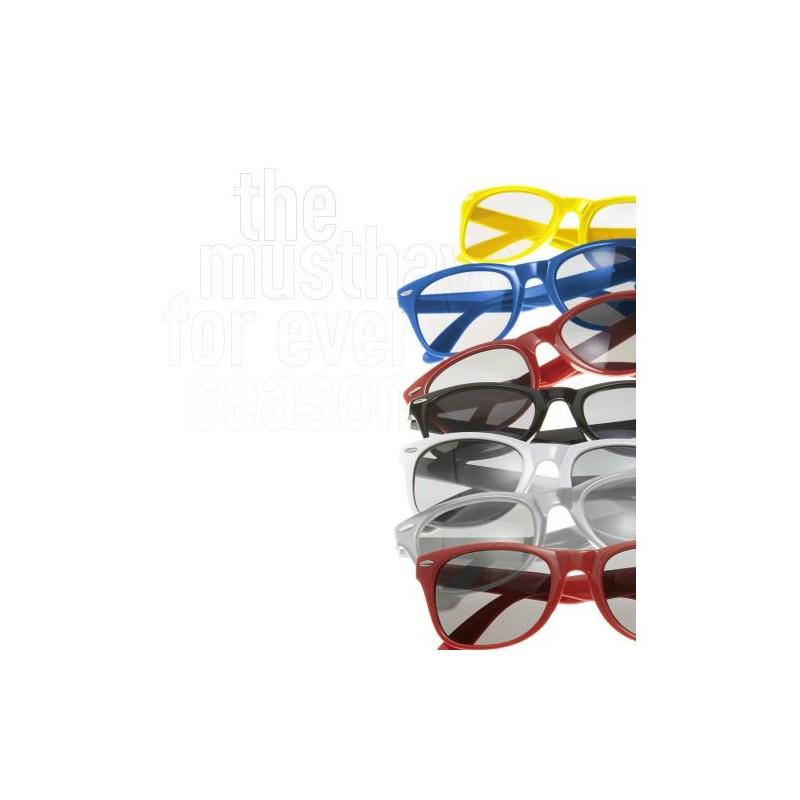 Lunettes de soleil personnalisées en plastique avec protection UV 400 Kenzie Matières : Polycarbonate (PC) Couleurs : argenté pe