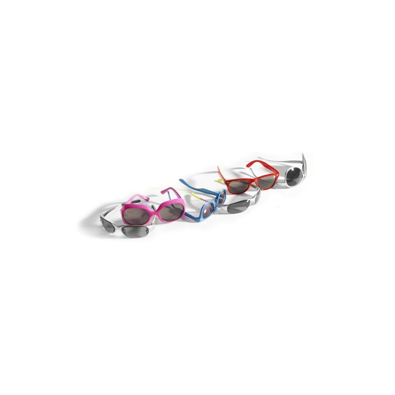 Lunettes de soleil personnalisées en plastique avec protection UV 400 Kenzie Matières : Polycarbonate (PC) Couleurs : argenté go
