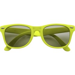 Lunettes de soleil personnalisées en plastique avec protection UV 400 Kenzie Matières : Polycarbonate (PC) Couleurs : vert citro