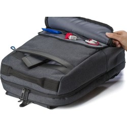 Sac à dos personnalisé porte-ordinateur en PVC avec USB Romy Matières : PVC Couleurs : noir impression haute définition