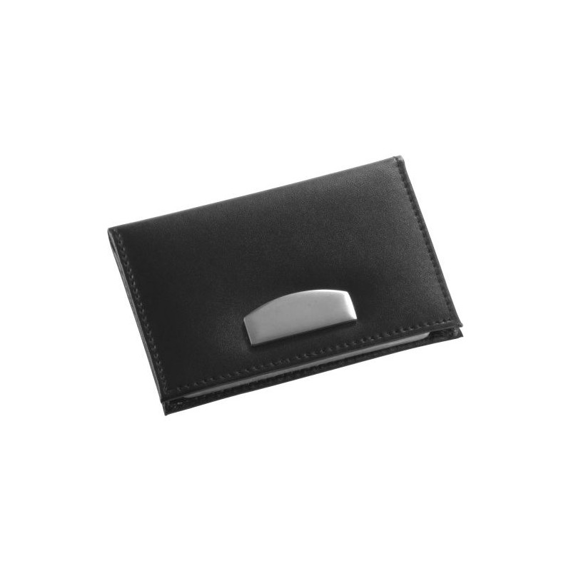 Étui Porte-Cartes Éco-responsable en Cuir Reconstitué - Bethany Matières : synderme Couleurs : noir personnalisable avec votre l