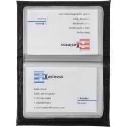 Étui Porte-Cartes Éco-responsable en Cuir Reconstitué - Bethany Matières : synderme Couleurs : noir cadeau entreprise pas cher