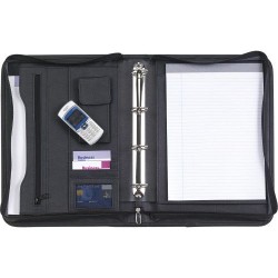 Porte-documents classeur A4 en cuir reconstitué personnalisé Lilo Matières : synderme Couleurs : noir 2