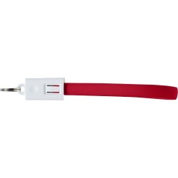 Câble de charge USB/Lightning personnalisé pour objets publicitaires Pierre Matières : métal Couleurs : rouge impression haute d