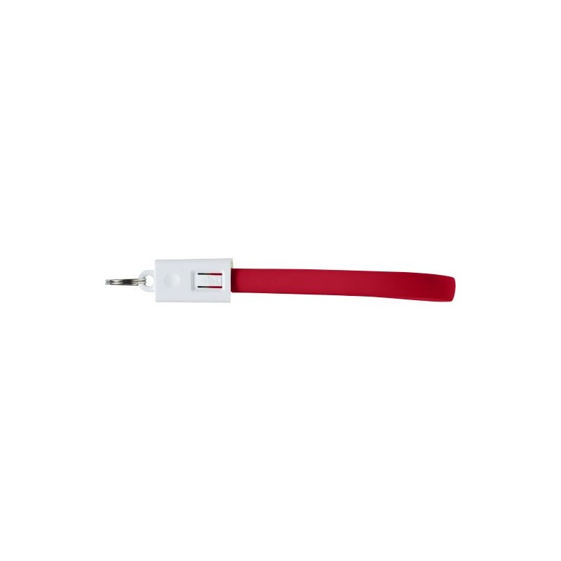 Câble de charge USB/Lightning personnalisé pour objets publicitaires Pierre Matières : métal Couleurs : rouge impression haute d