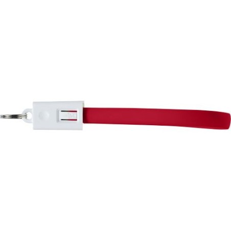 Câble de charge USB/Lightning personnalisé pour objets publicitaires Pierre Matières : métal Couleurs : rouge impression haute d