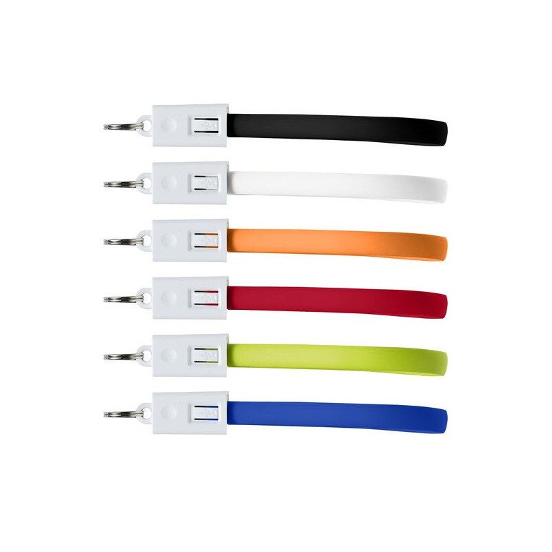 Câble de charge USB/Lightning personnalisé pour objets publicitaires Pierre Matières : métal Couleurs : rouge objet promotionnel